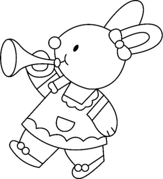 Lapin n06 - Coloriages animaux - Coloriages - 10doigts.fr