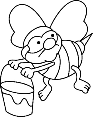 Abeille 07 - Coloriages animaux - Coloriages - 10doigts.fr