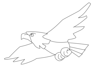 Aigle 02 - Coloriages animaux - Coloriages - 10doigts.fr