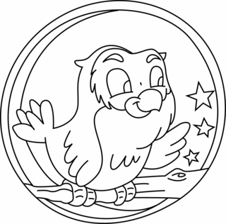 Chouette 01 - Coloriages animaux - Coloriages - 10doigts.fr