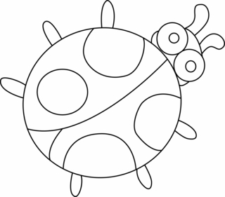 Coccinelle 01 - Coloriages animaux - Coloriages - 10doigts.fr