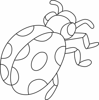 Coccinelle 02 - Coloriages animaux - Coloriages - 10doigts.fr