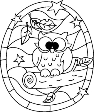 Hibou 01 - Coloriages animaux - Coloriages - 10doigts.fr