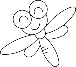 Libellule 01 - Coloriages animaux - Coloriages - 10doigts.fr