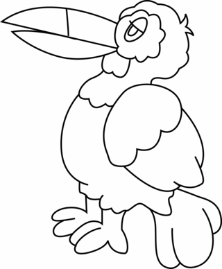 Oiseau 02 - Coloriages animaux - Coloriages - 10doigts.fr