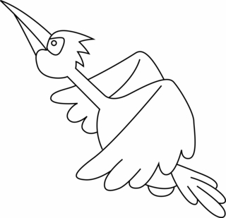 Oiseau 03 - Coloriages animaux - Coloriages - 10doigts.fr
