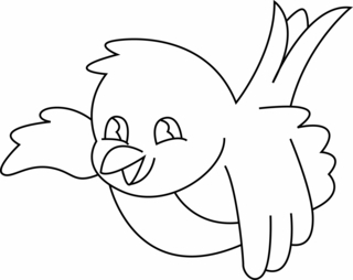Oiseau 05 - Coloriages animaux - Coloriages - 10doigts.fr