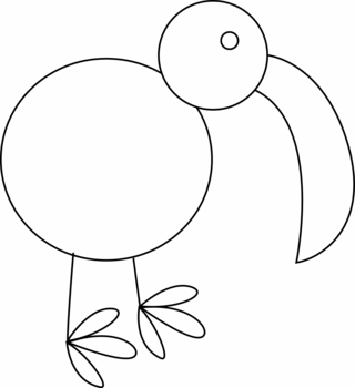 Oiseau 27 - Coloriages animaux - Coloriages - 10doigts.fr