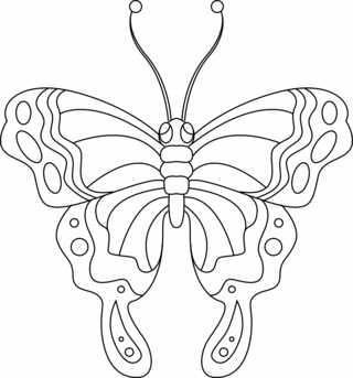 Papillon 02 - Coloriages animaux - Coloriages - 10doigts.fr