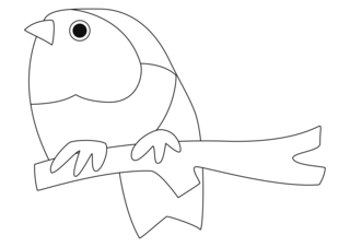 Rouge-gorge 01 - Coloriages animaux - Coloriages - 10doigts.fr