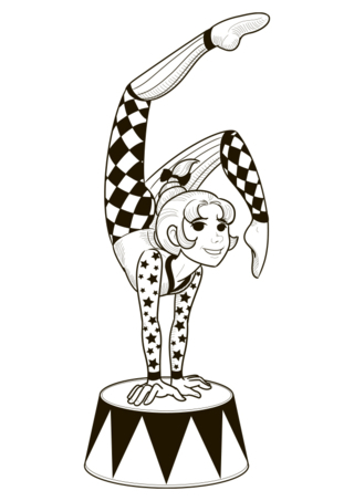 Cirque équilibriste - Coloriages cirque - Coloriages - 10doigts.fr