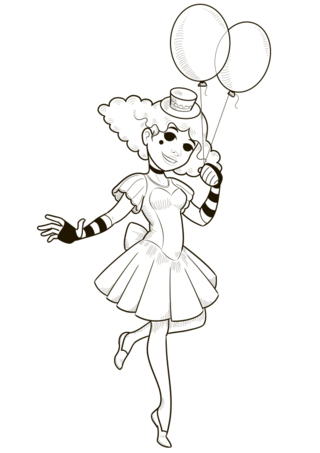 Cirque clown - Coloriages cirque - Coloriages - 10doigts.fr