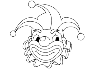 Clown 07 - Coloriages cirque - Coloriages - 10doigts.fr