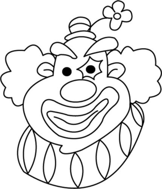 Clown 09 - Coloriages cirque - Coloriages - 10doigts.fr
