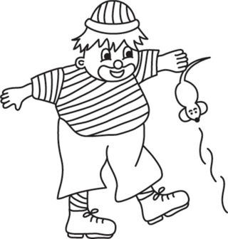 Clown 10 - Coloriages cirque - Coloriages - 10doigts.fr