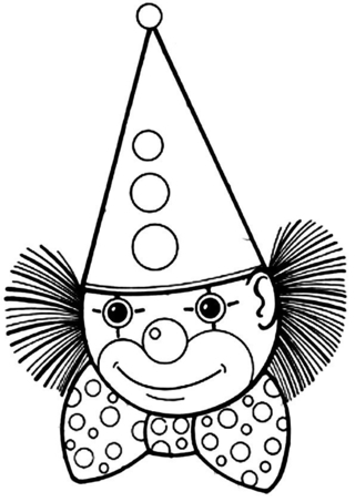 Clown 15 - Coloriages cirque - Coloriages - 10doigts.fr