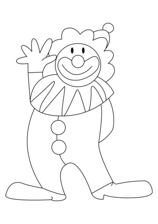 Clown 22 - Coloriages cirque - Coloriages - 10doigts.fr