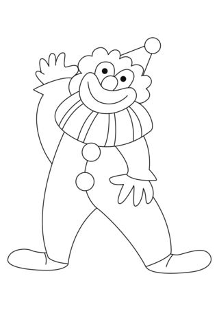 Clown 23 - Coloriages cirque - Coloriages - 10doigts.fr