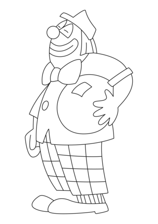 Clown 24 - Coloriages cirque - Coloriages - 10doigts.fr