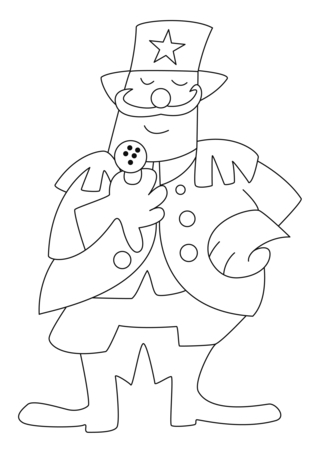 Clown 25 - Coloriages cirque - Coloriages - 10doigts.fr