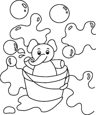 Eléphant 01 - Coloriages cirque - Coloriages - 10doigts.fr