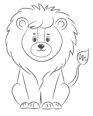 Lion 07 - Coloriages cirque - Coloriages - 10doigts.fr