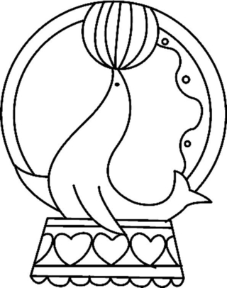 Otarie 03 - Coloriages cirque - Coloriages - 10doigts.fr