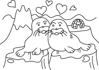 Phoque 02 - Coloriages cirque - Coloriages - 10doigts.fr