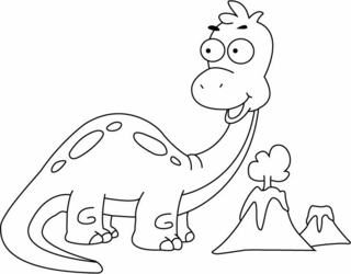 Dinosaure 01 - Coloriages dinosaure - Coloriages - 10doigts.fr