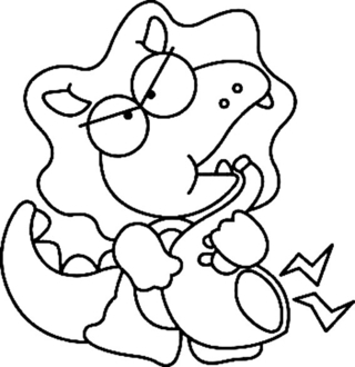 Dinosaure 05 - Coloriages dinosaure - Coloriages - 10doigts.fr