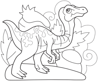 Dinosaure 28 - Coloriages dinosaure - Coloriages - 10doigts.fr