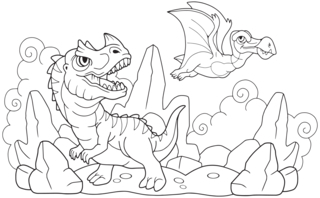 Dinosaure 29 - Coloriages dinosaure - Coloriages - 10doigts.fr