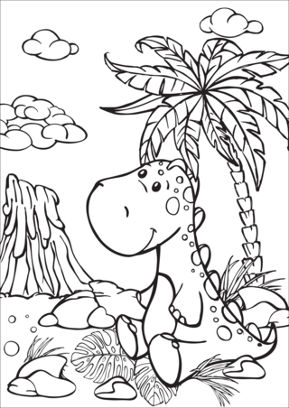 Dinosaure 30 - Coloriages dinosaure - Coloriages - 10doigts.fr