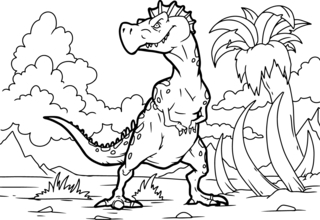 Dinosaure 31 - Coloriages dinosaure - Coloriages - 10doigts.fr