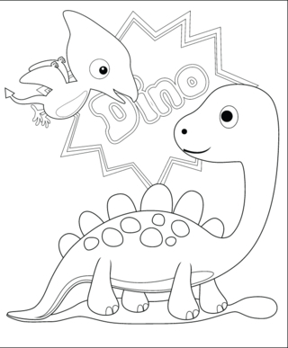 Dinosaure 33 - Coloriages dinosaure - Coloriages - 10doigts.fr