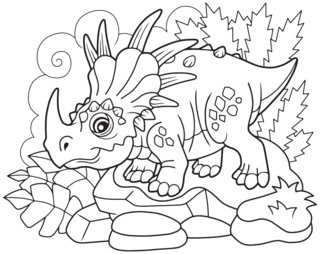 Dinosaure 35 - Coloriages dinosaure - Coloriages - 10doigts.fr