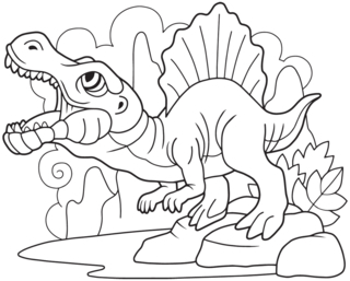 Dinosaure 36 - Coloriages dinosaure - Coloriages - 10doigts.fr