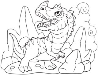 Dinosaure 37 - Coloriages dinosaure - Coloriages - 10doigts.fr
