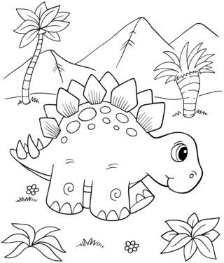 Dinosaure 47 - Coloriages dinosaure - Coloriages - 10doigts.fr