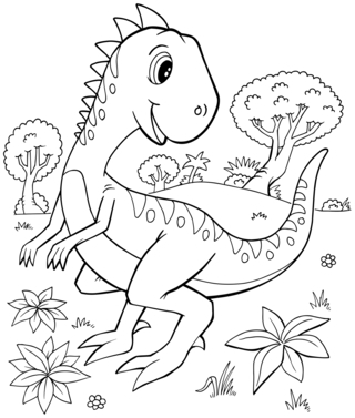 Dinosaure 49 - Coloriages dinosaure - Coloriages - 10doigts.fr