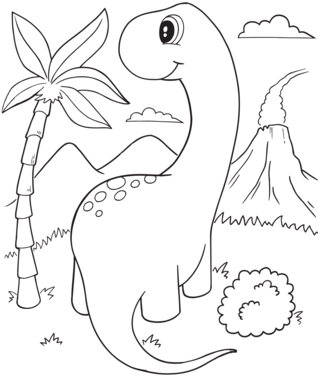 Dinosaure 50 - Coloriages dinosaure - Coloriages - 10doigts.fr