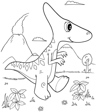 Dinosaure 51 - Coloriages dinosaure - Coloriages - 10doigts.fr