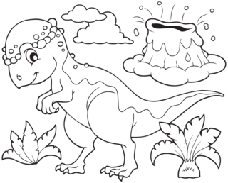 Dinosaure 53 - Coloriages dinosaure - Coloriages - 10doigts.fr