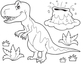 Dinosaure 55 - Coloriages dinosaure - Coloriages - 10doigts.fr