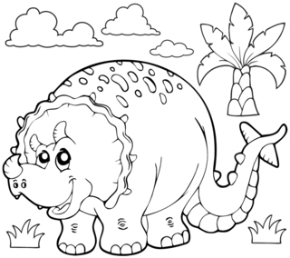 Dinosaure 57 - Coloriages dinosaure - Coloriages - 10doigts.fr