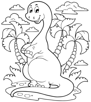 Dinosaure 63 - Coloriages dinosaure - Coloriages - 10doigts.fr