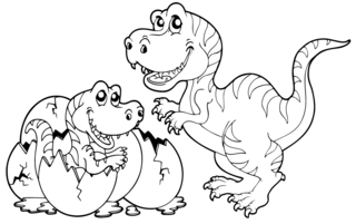 Dinosaure 65 - Coloriages dinosaure - Coloriages - 10doigts.fr