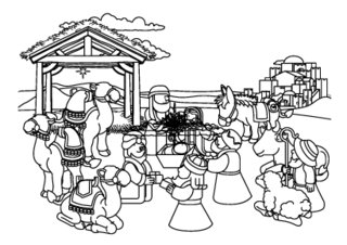 Rois-mages-02 - Coloriages fêtes - Coloriages - 10doigts.fr