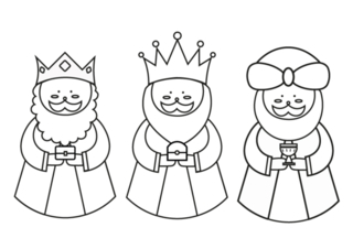 Rois-mages-05 - Coloriages fêtes - Coloriages - 10doigts.fr