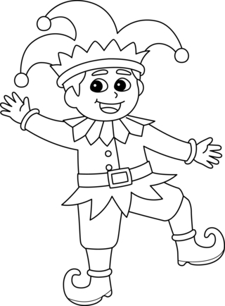 Arlequin03 - Coloriages fêtes - Coloriages - 10doigts.fr